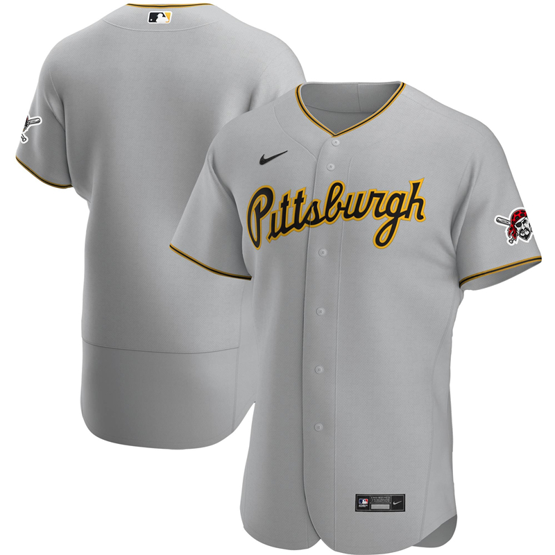 2020 MLB Men Pittsburgh Pirates Nike Gray Road 2020 Authentic Team Jersey 1->customized mlb jersey->Custom Jersey